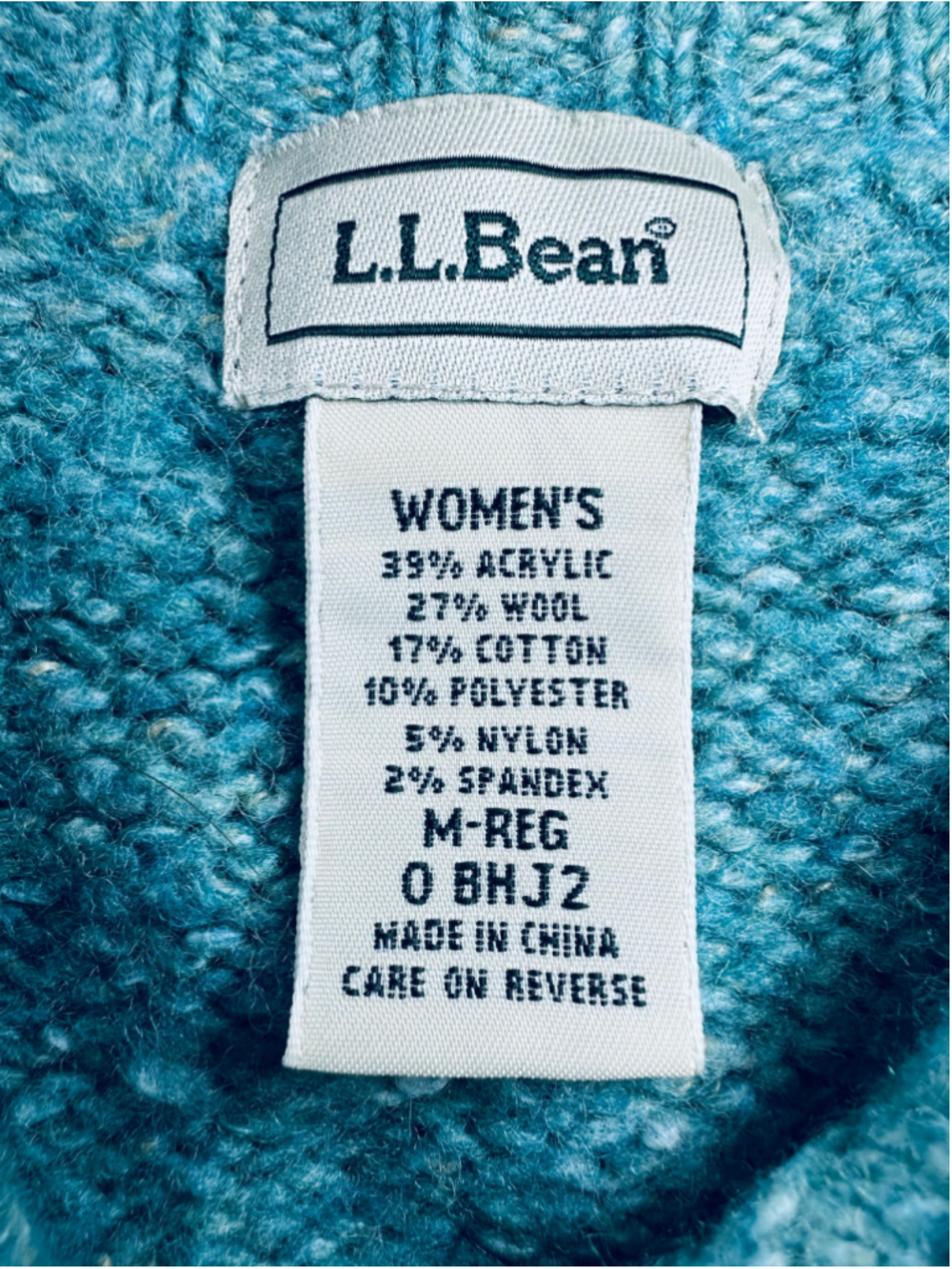L.L.Bean Teal Cable Knit Button Shawl Collar Cardigan Sweater Women’s Medium - Picture 8 of 11